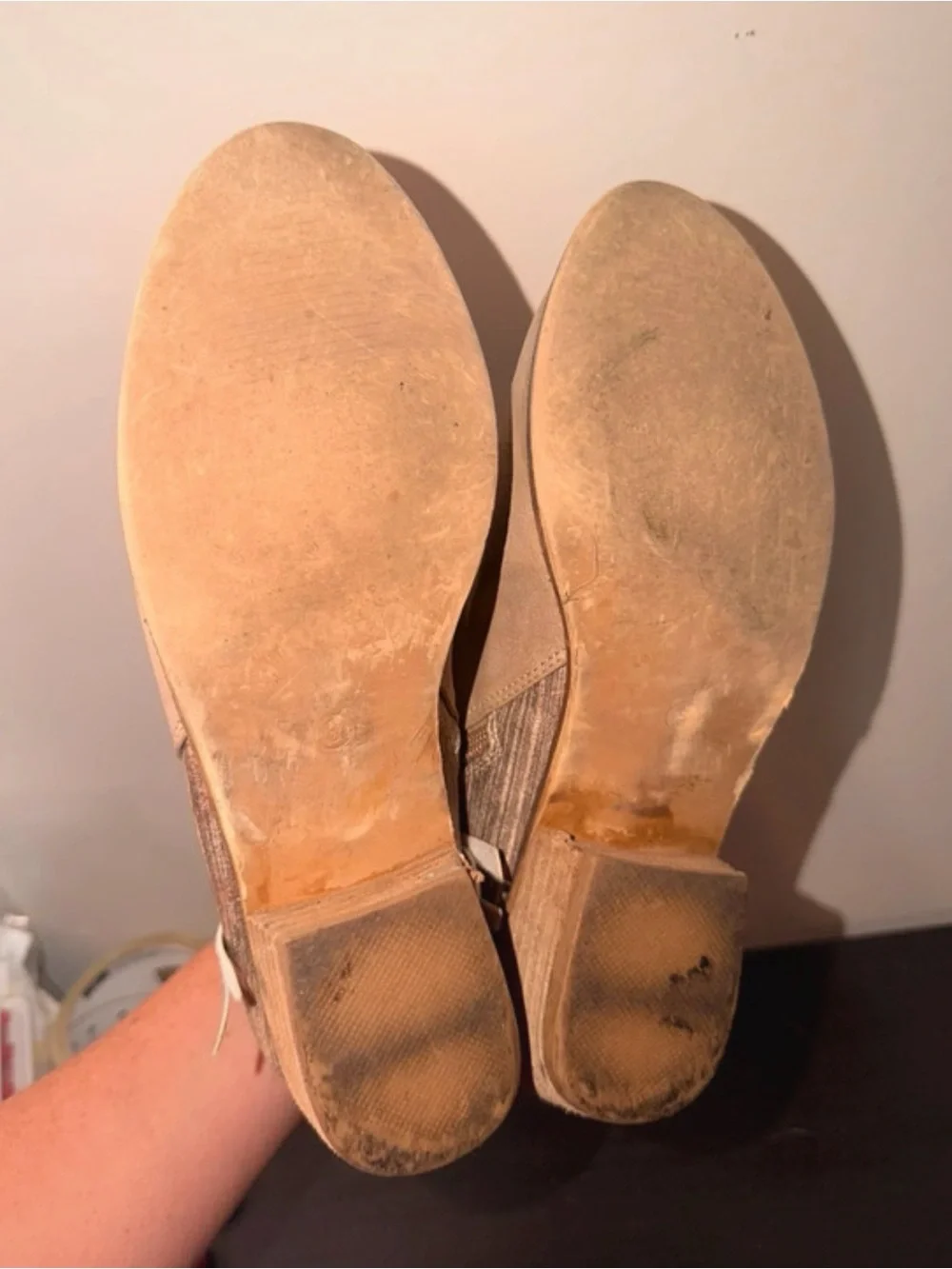 Pierre Dumas Butter Beige Leather Ankle Booties with Side Zip